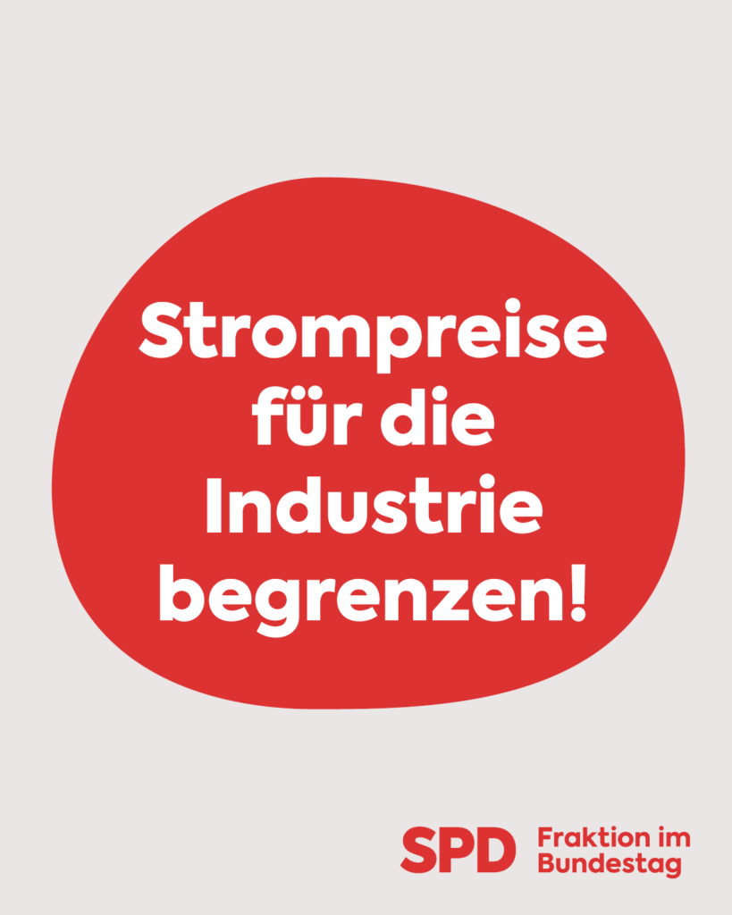 Wettbewerbsfähige Strompreise für die Industrie sichern